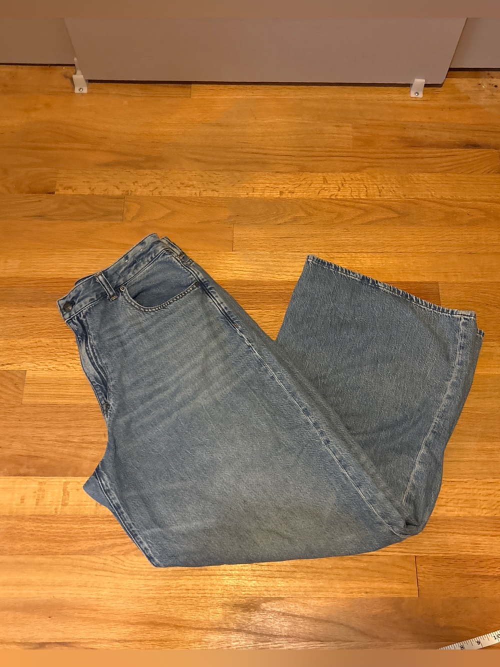Classic Light Blue Wide Leg Jeans - Madewell